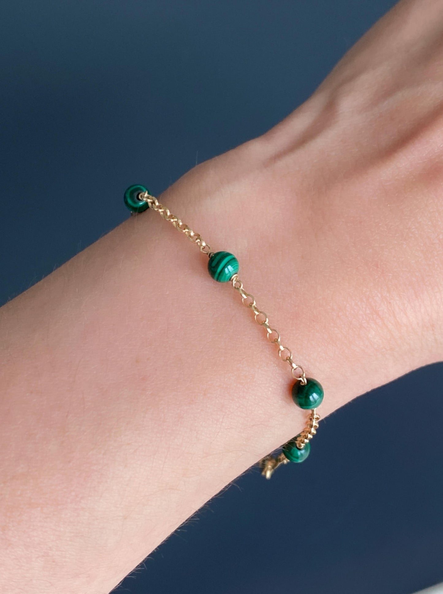 Malachite Beaded Bracelet