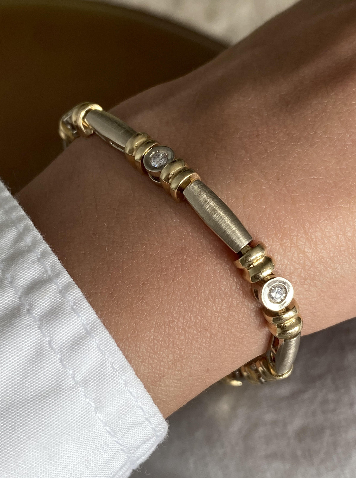 Vintage Satin Diamond Bracelet