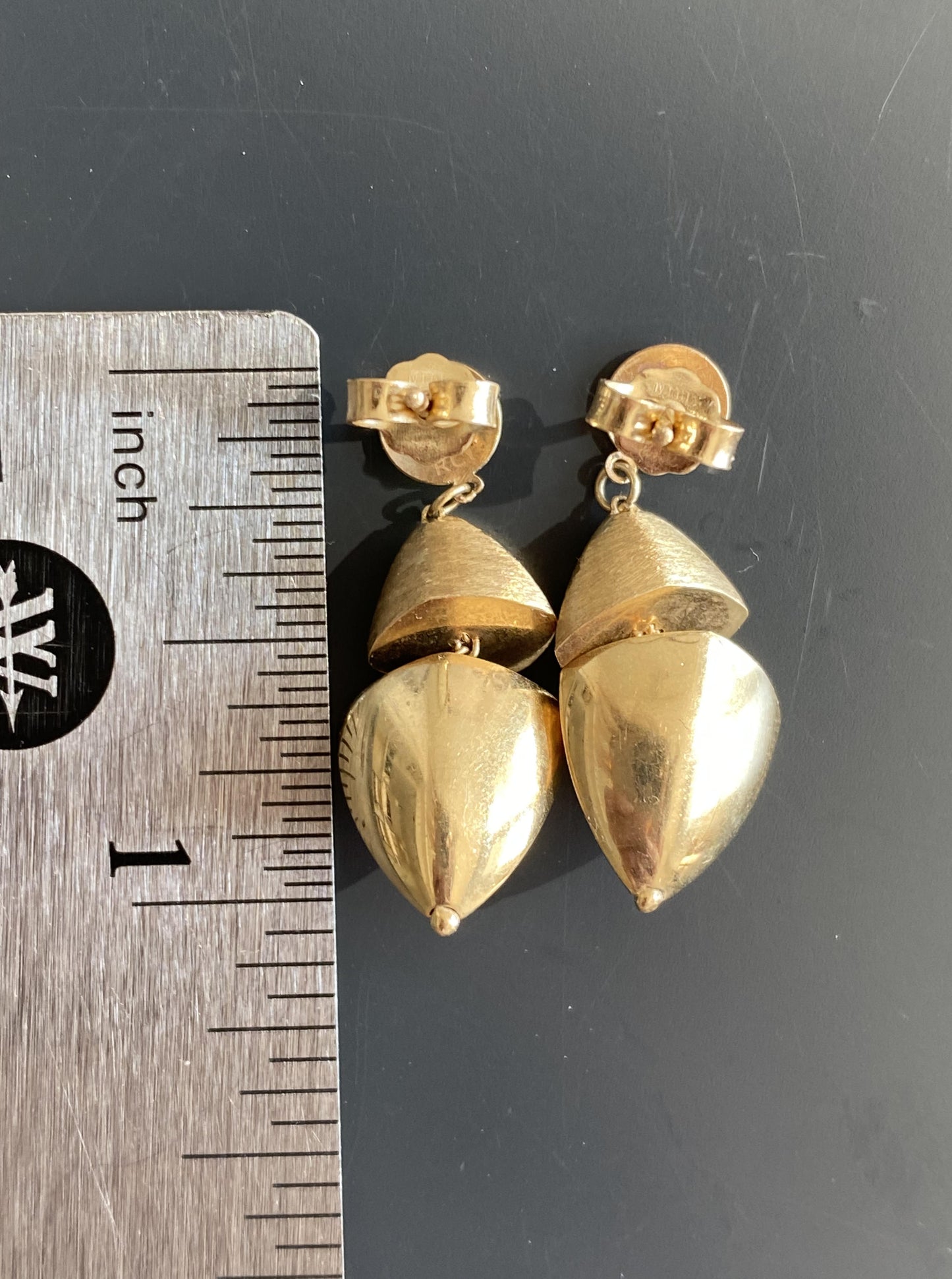 Puffy Geometric Dangle Earrings