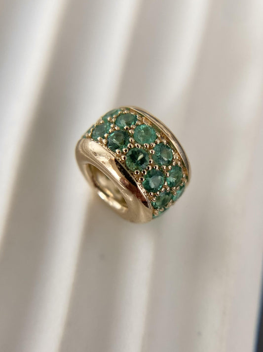 Emerald Cluster Spacer Charm