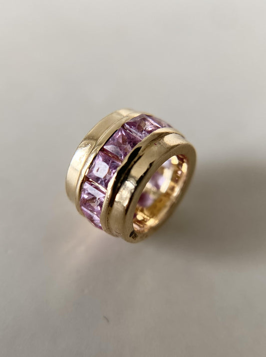 Pink Sapphire Spacer Charm