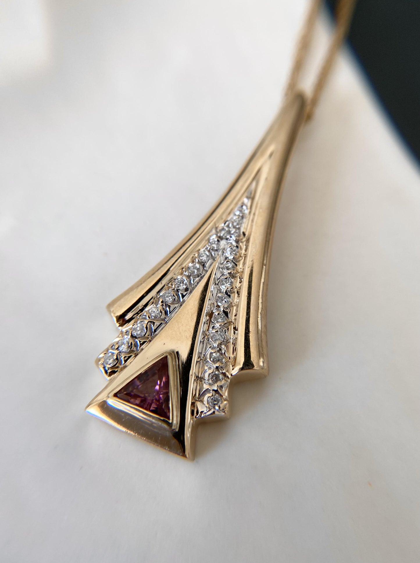 Vintage Tourmaline Pendant Necklace