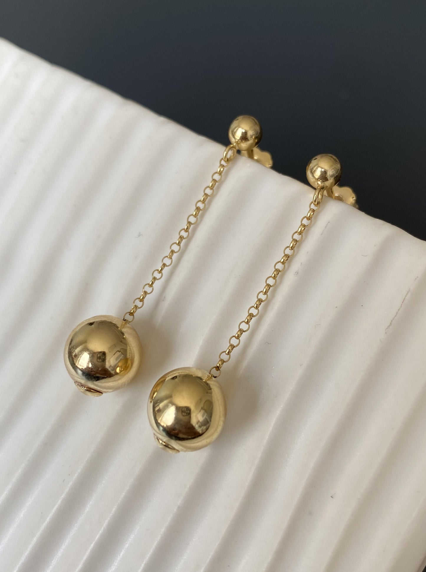 Double Ball Dangle Earring