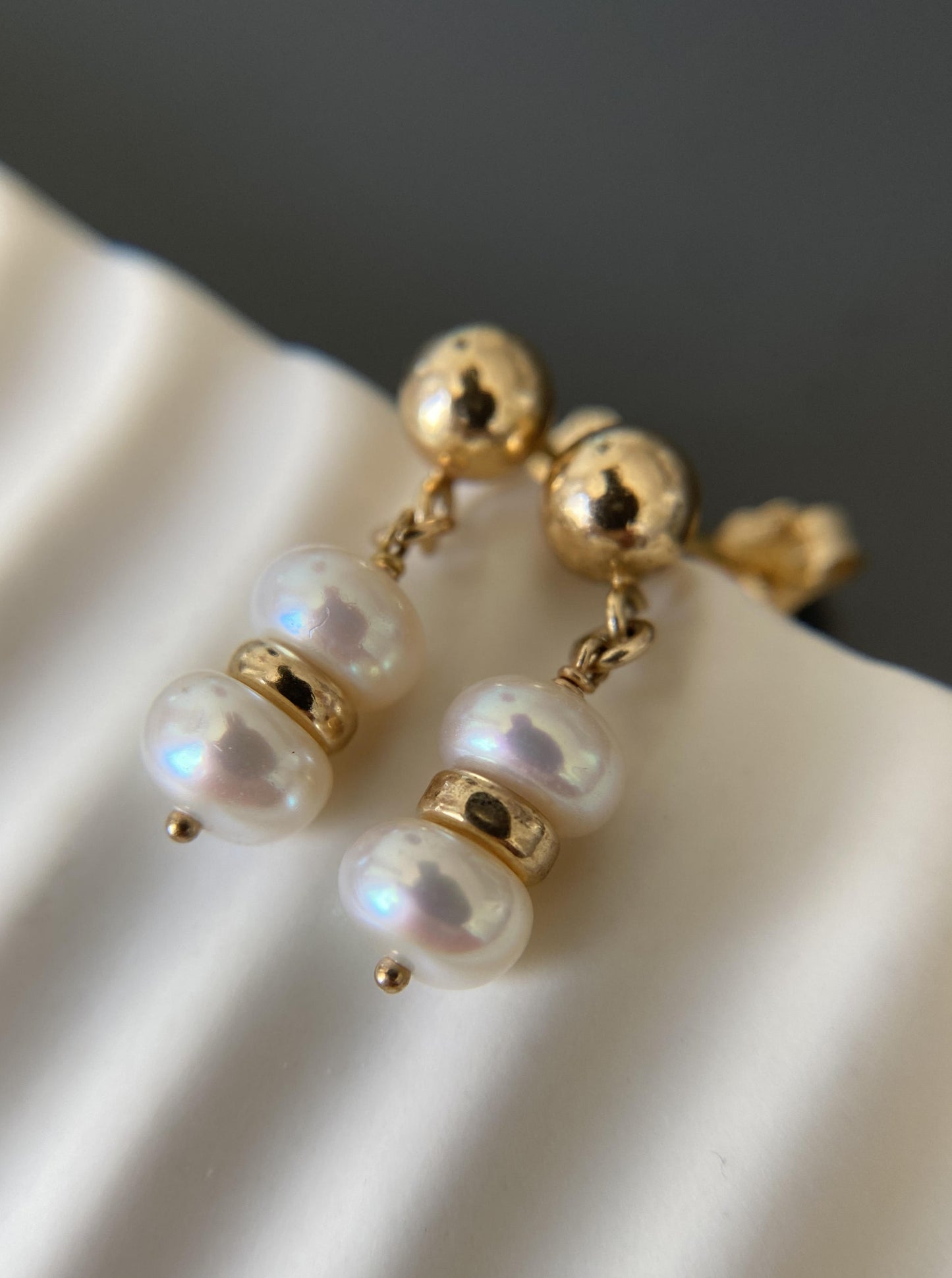 Double Pearl Earrings