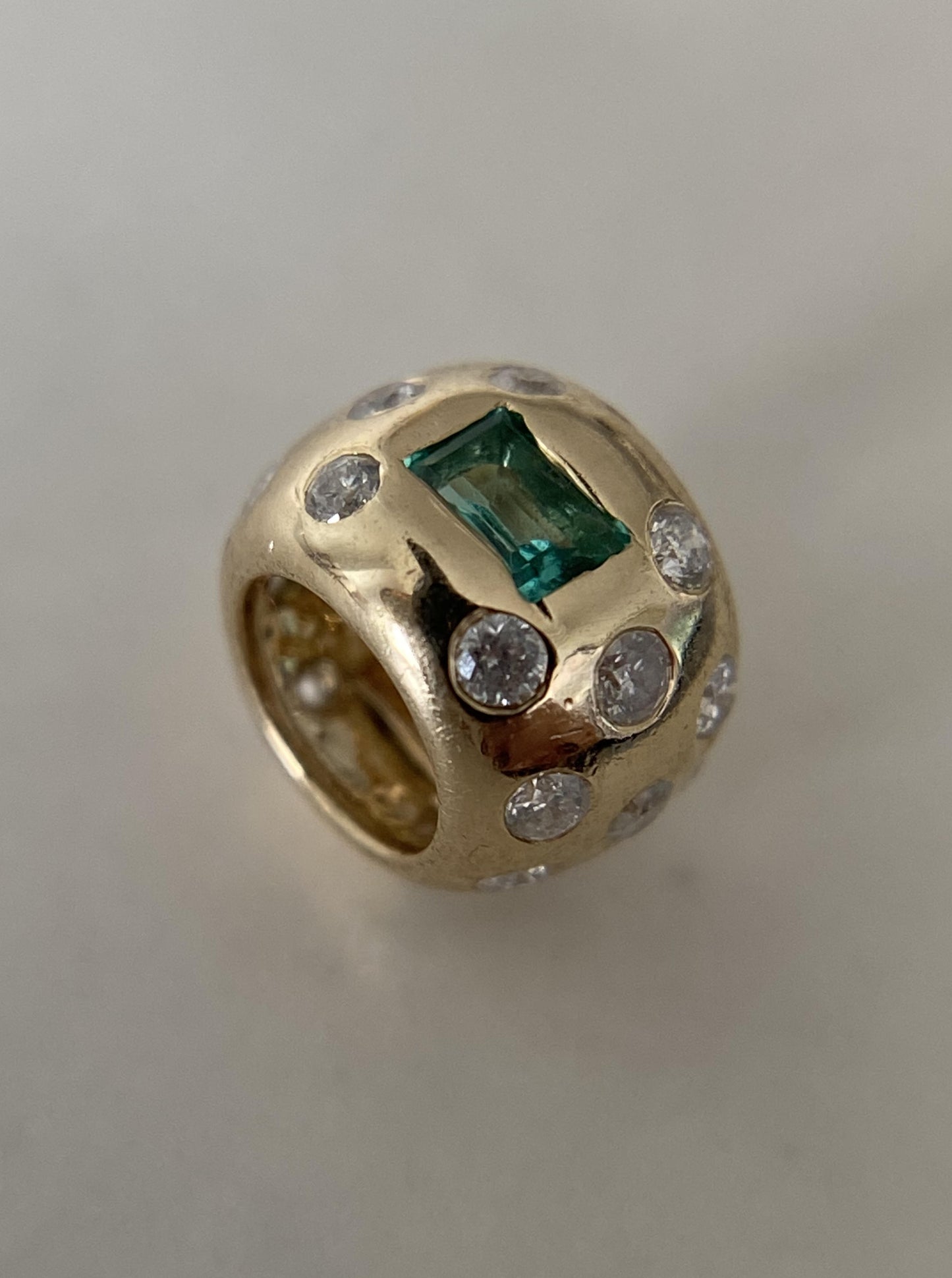 Emerald & Diamond Spacer Charm