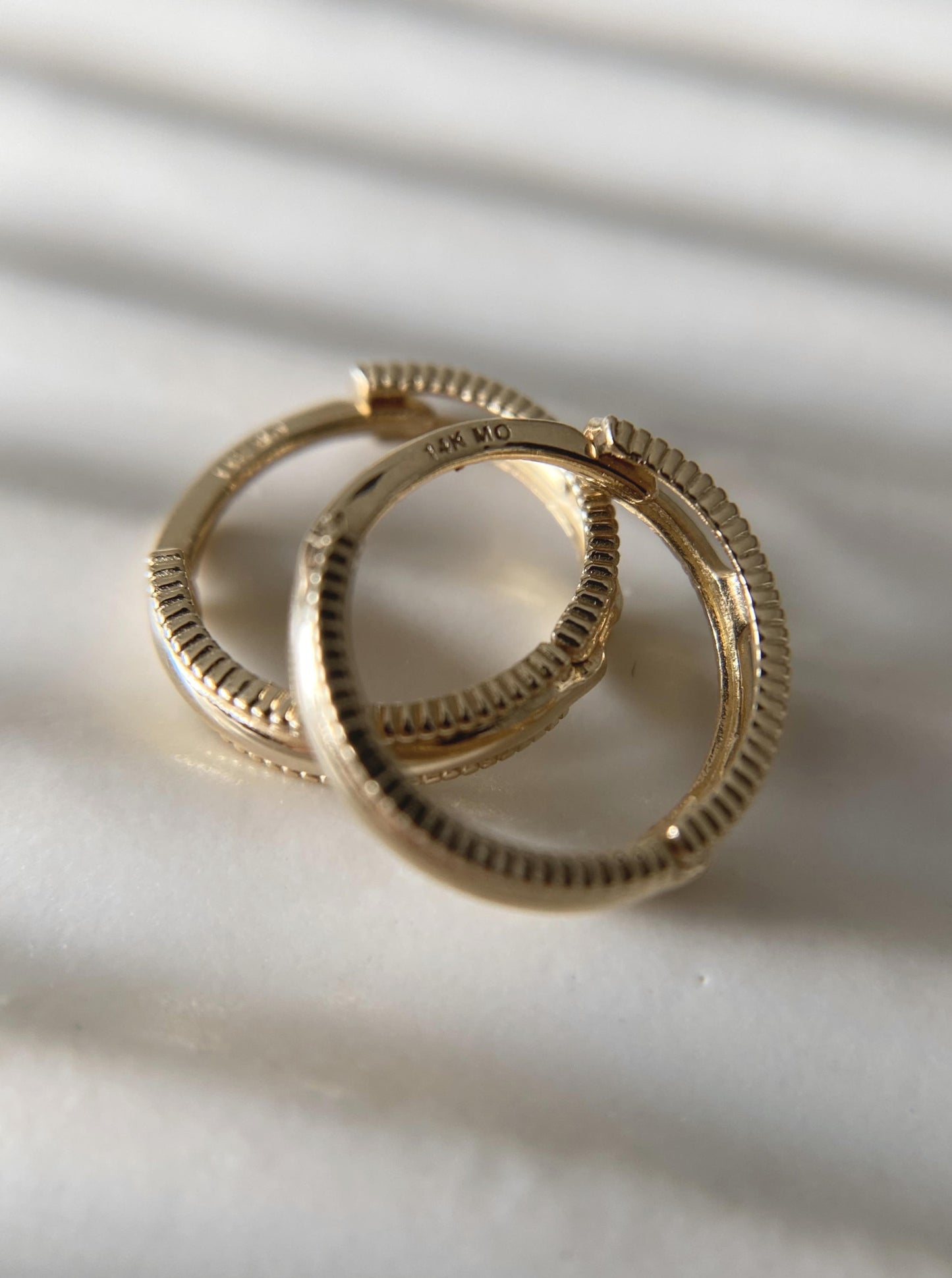 Milgrain Hoops