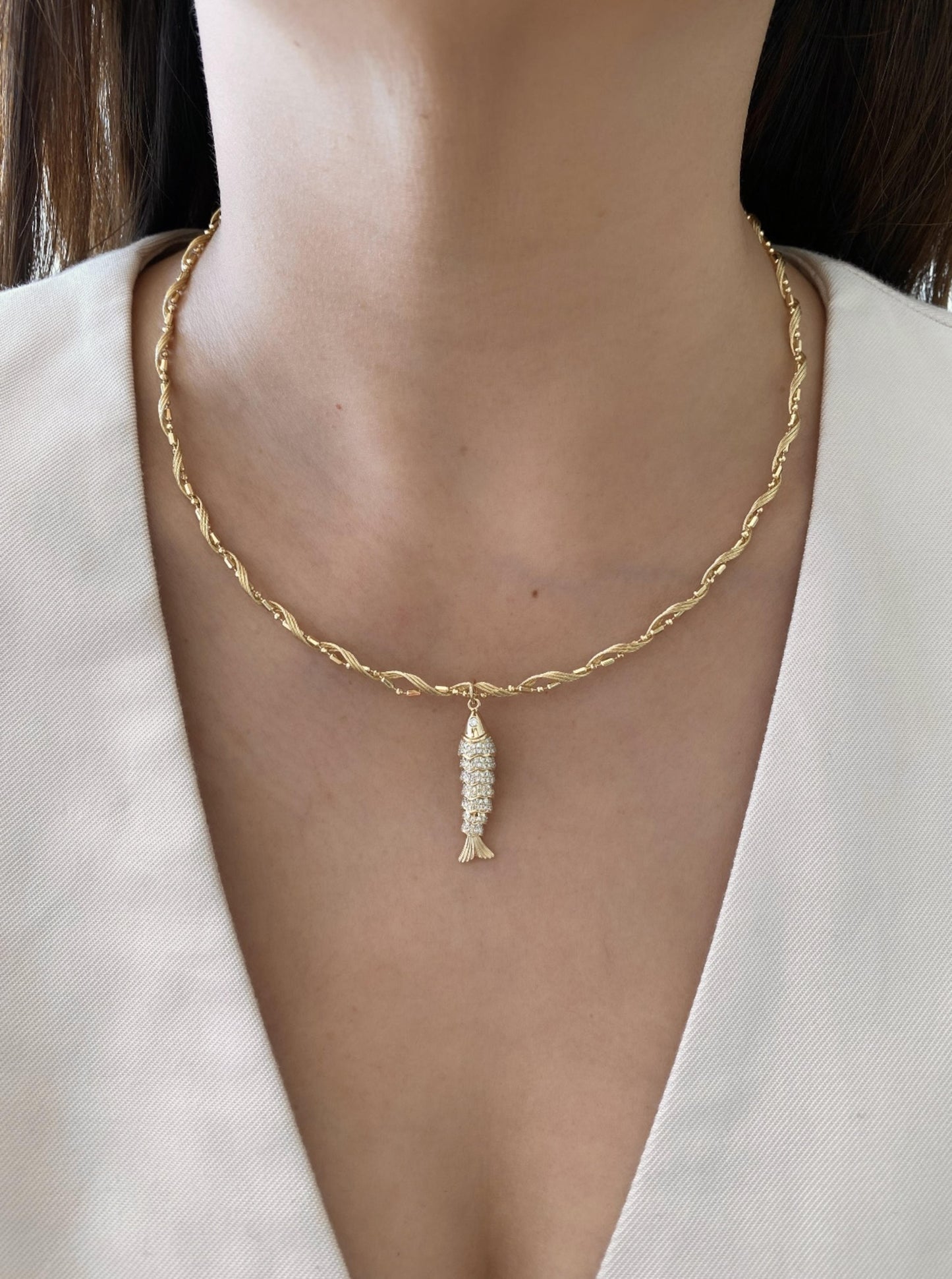 Twisted Rope Omega Necklace