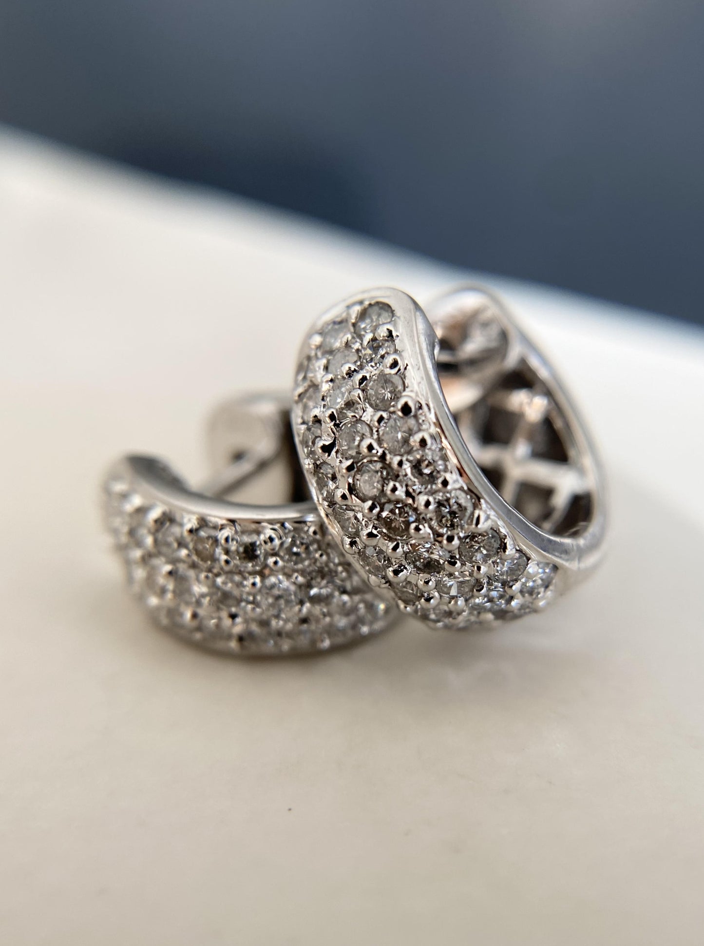 Chunky Donut Diamond Huggies