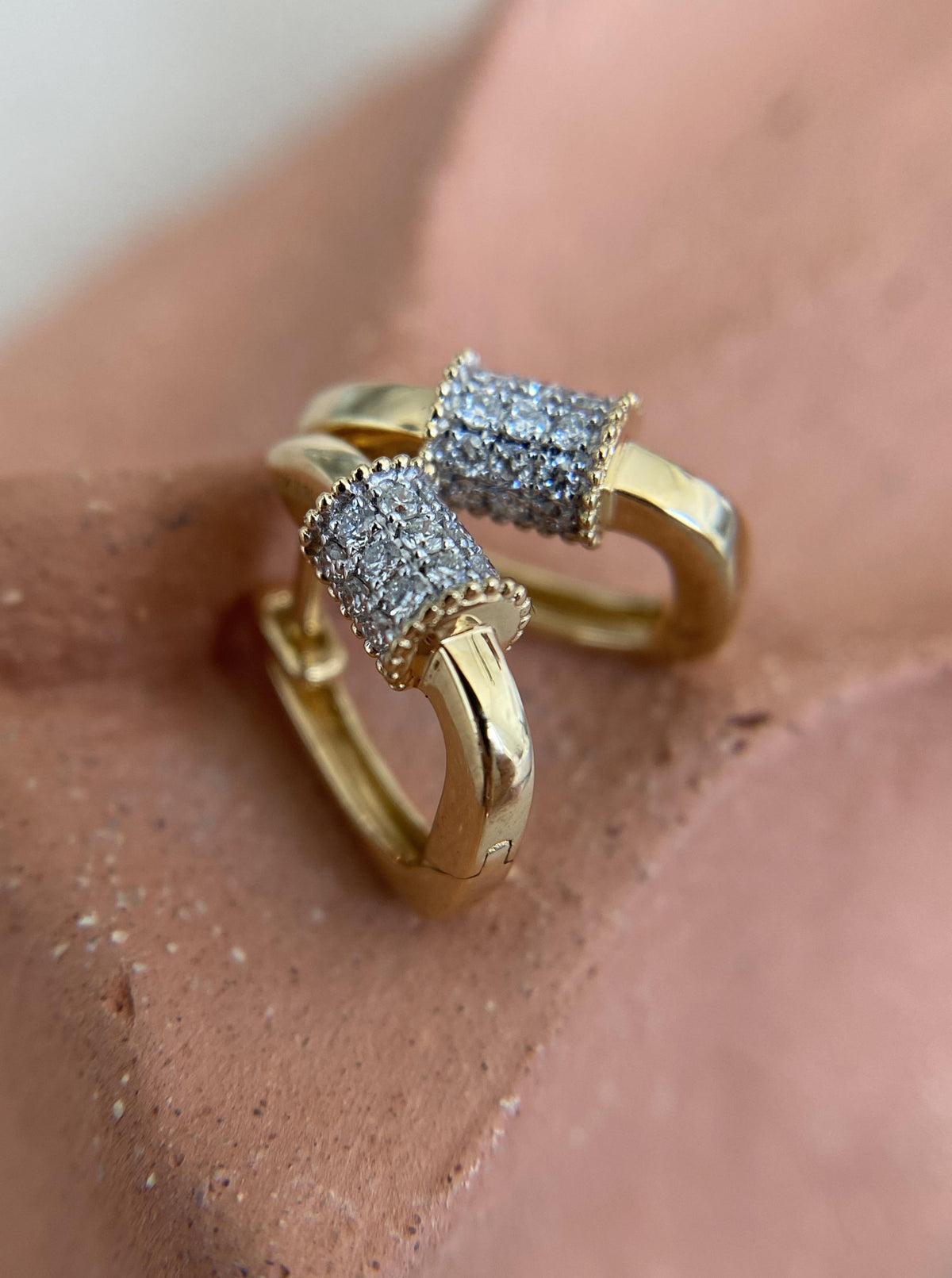 Diamond Carabiner Hoops