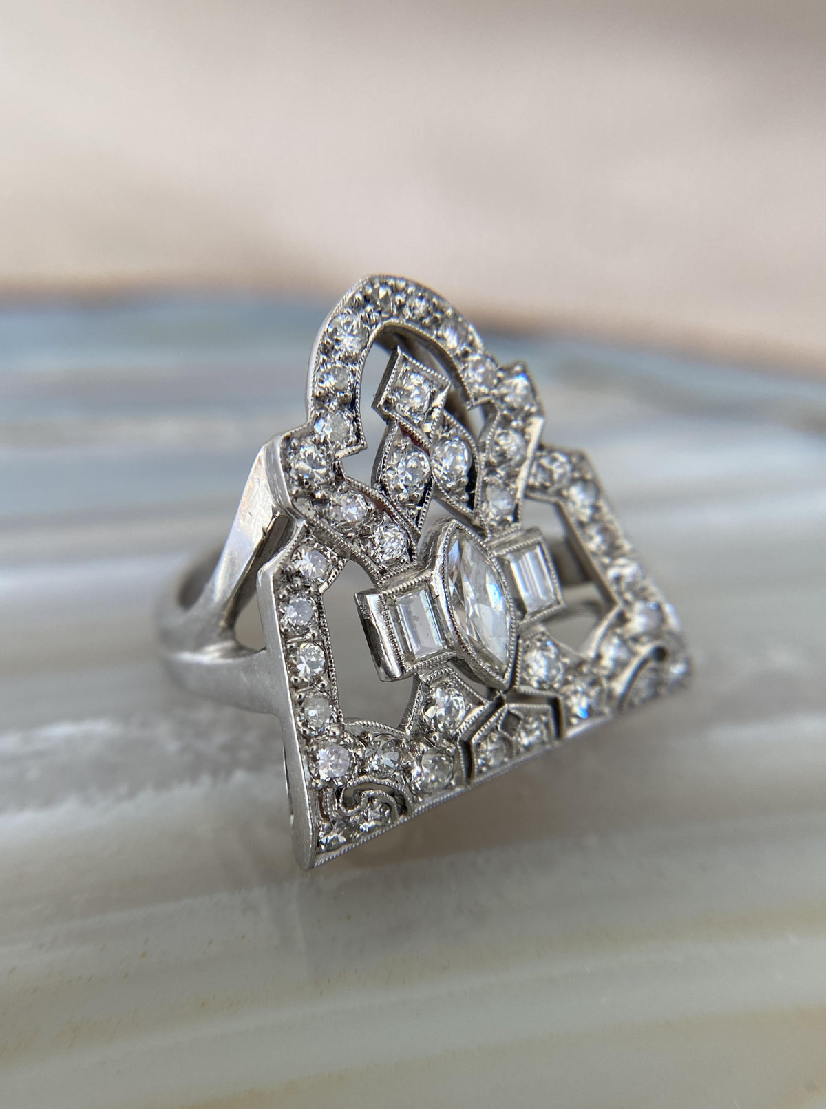 Vintage 1920's Statement Cocktail Ring