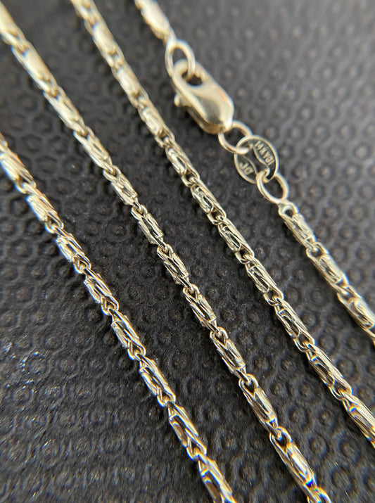 Beaded Diamond Cut Chain (18")
