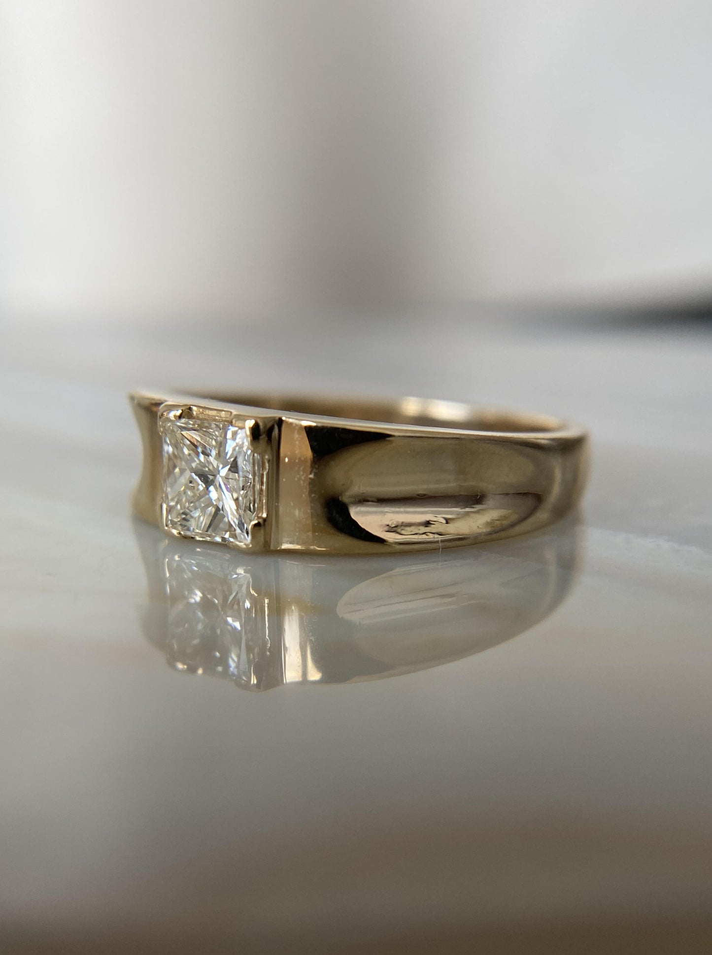 Estate Princess Cut Diamond Band