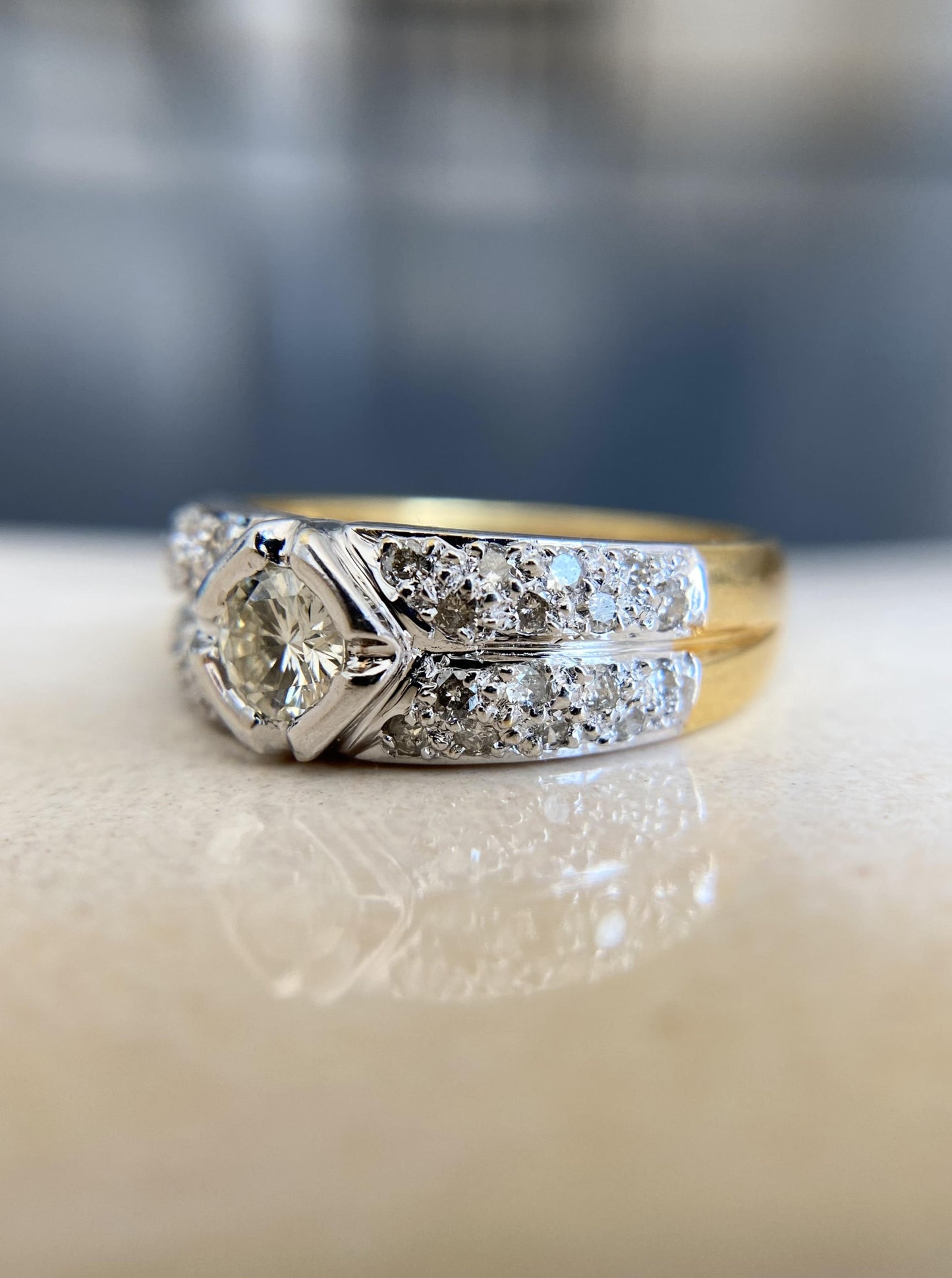 Vintage Diamond Cluster Band