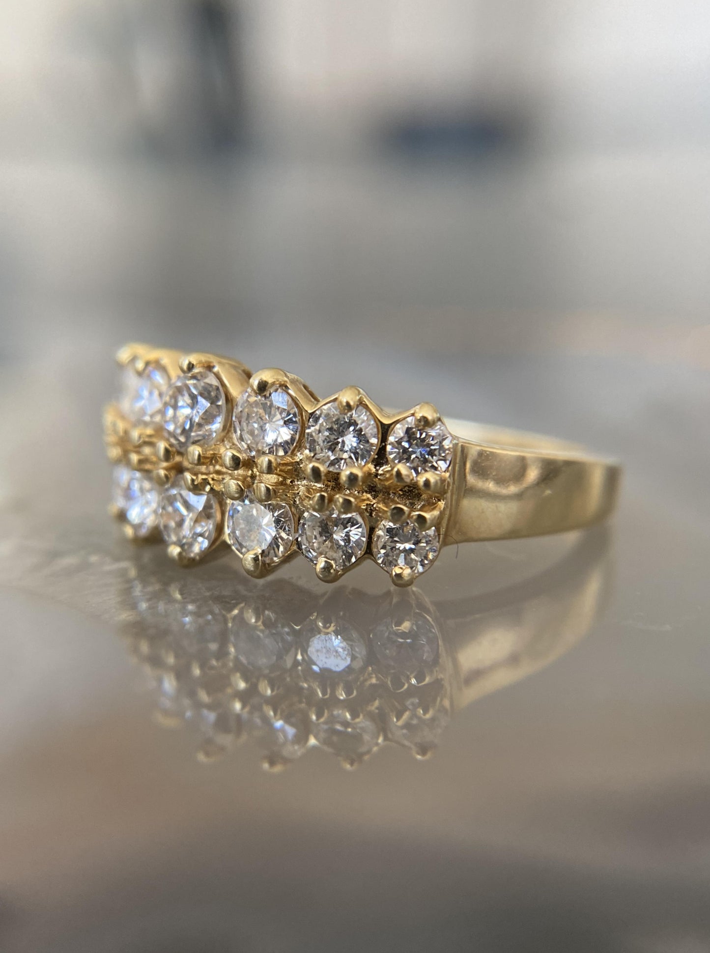 Estate Scallop Diamond Band