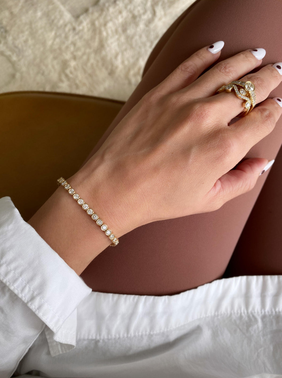 3.07 Carats Bezel Lab Diamond Bracelet
