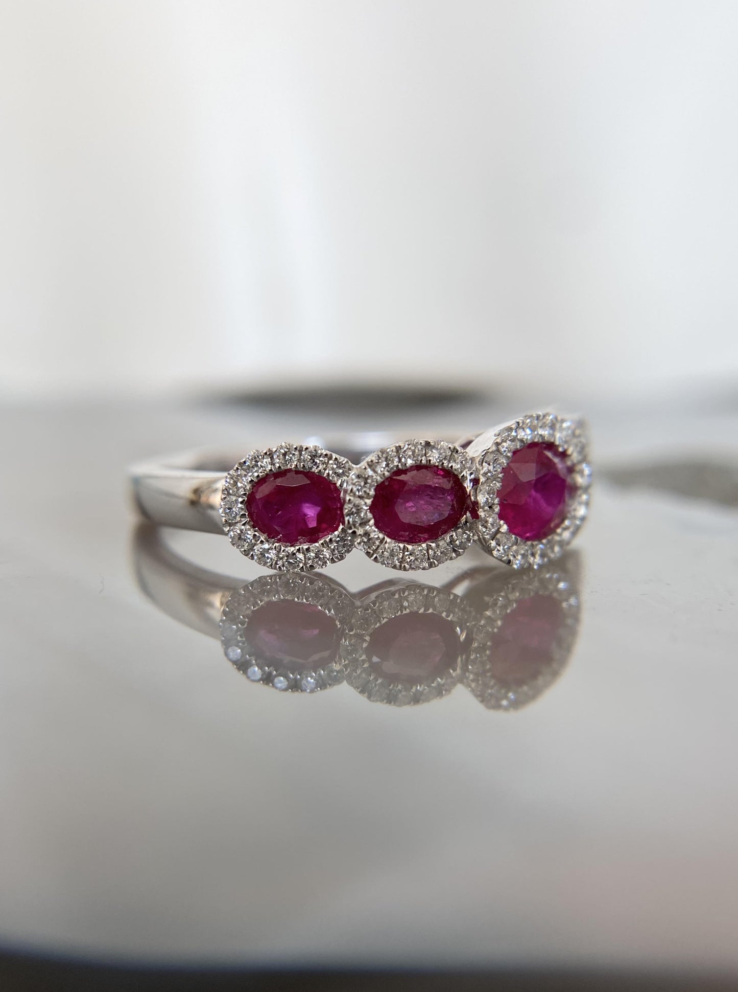 Five Ruby Diamond Band