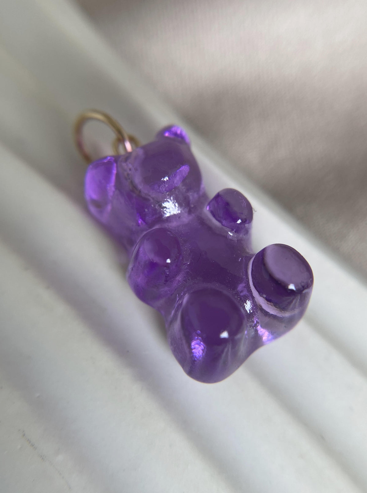 14K Resin Grape Gummy Bear Charm