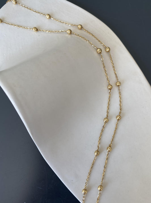 14K Beaded Chain