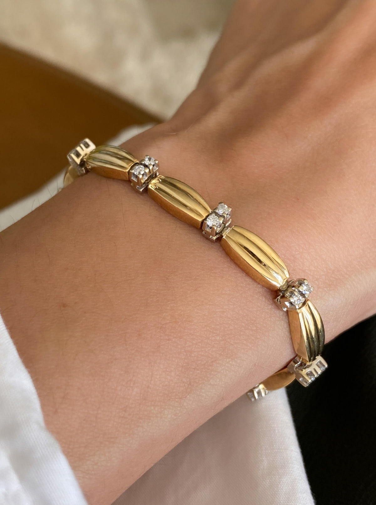 Vintage Candy Wrap Diamond Bracelet