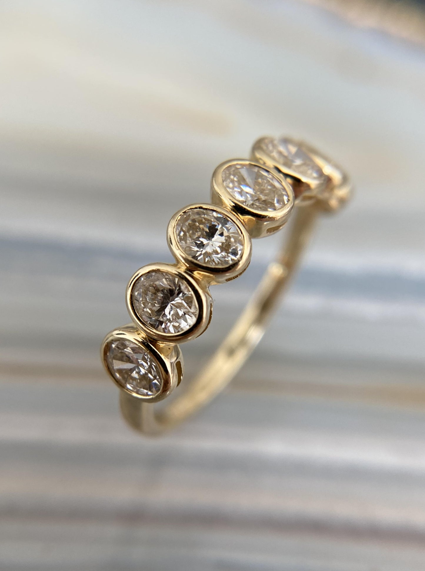 Oval Bezel Diamond Ring