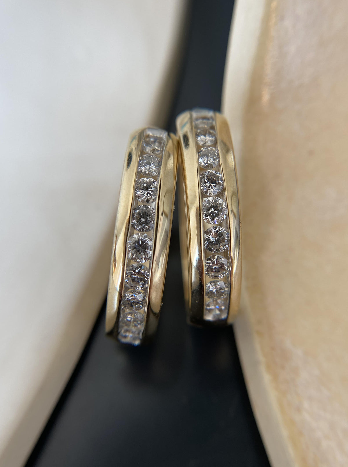 Chunky Diamond Hoops