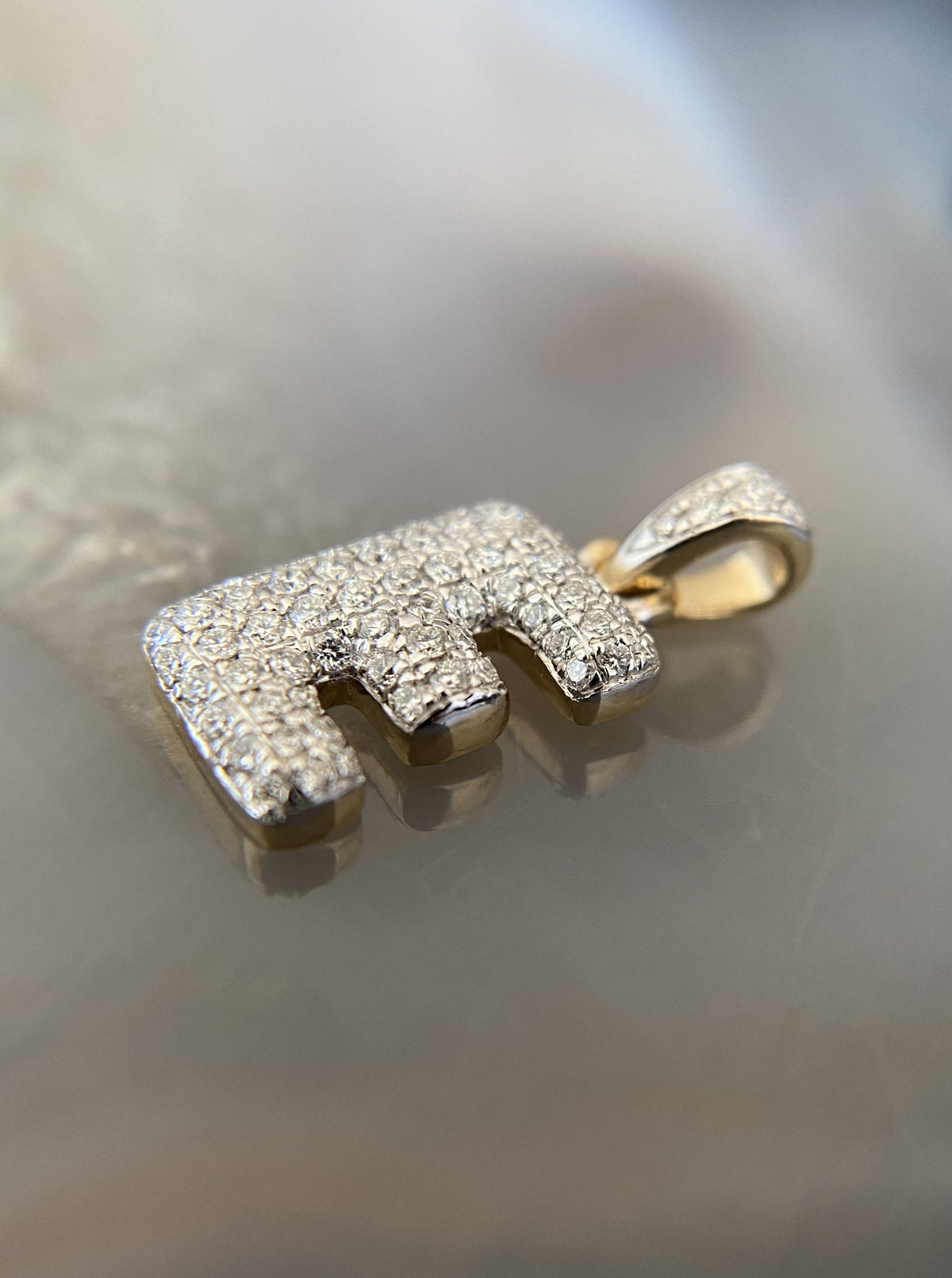 Letter "E" Diamond Charm