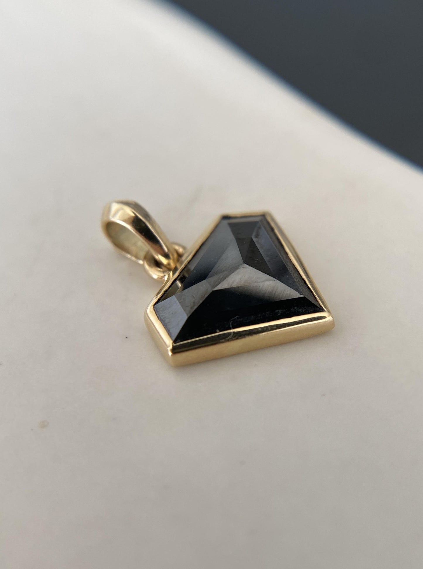 Black Diamond Shield Charm