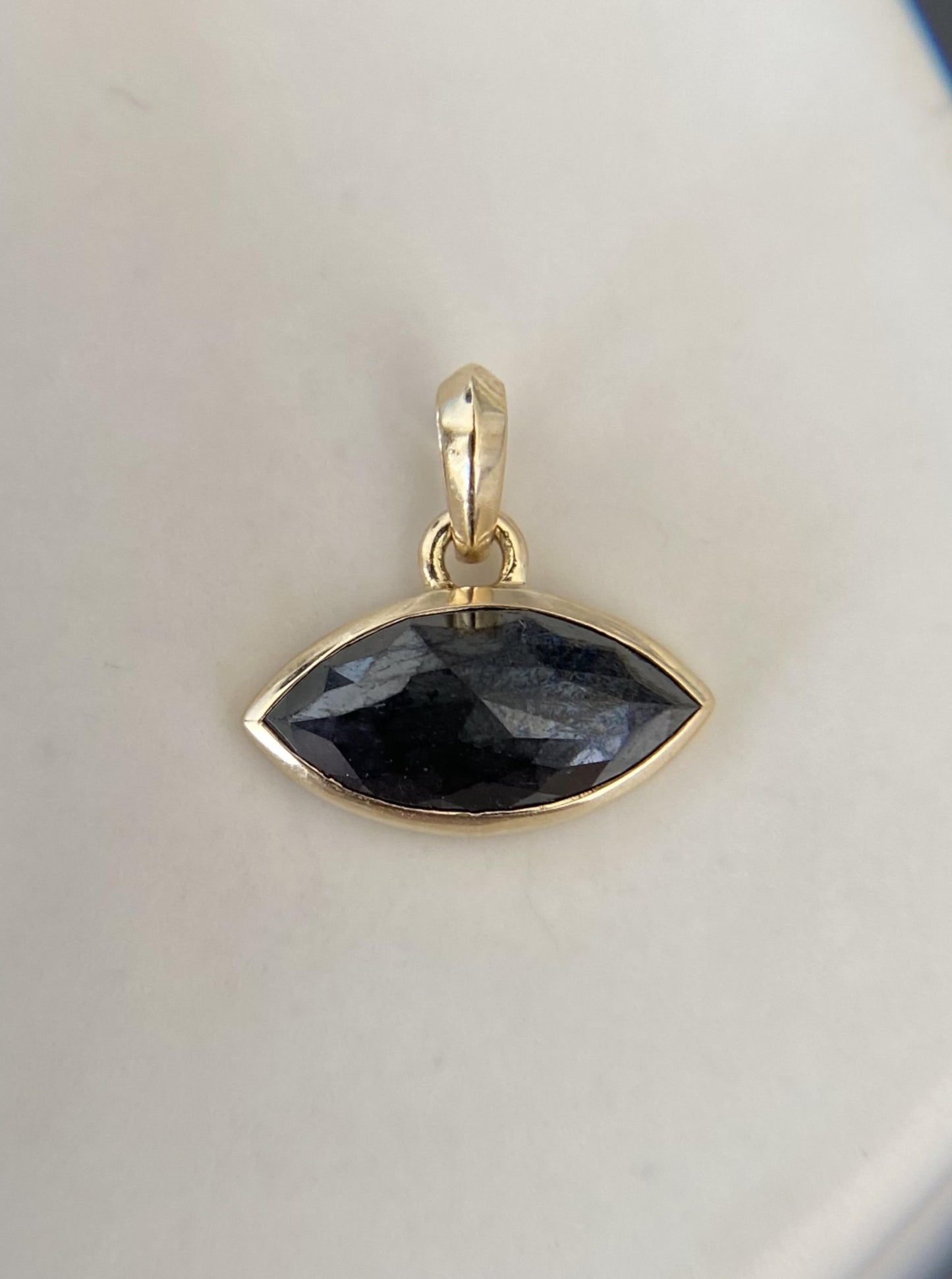 Black Marquise Diamond Charm