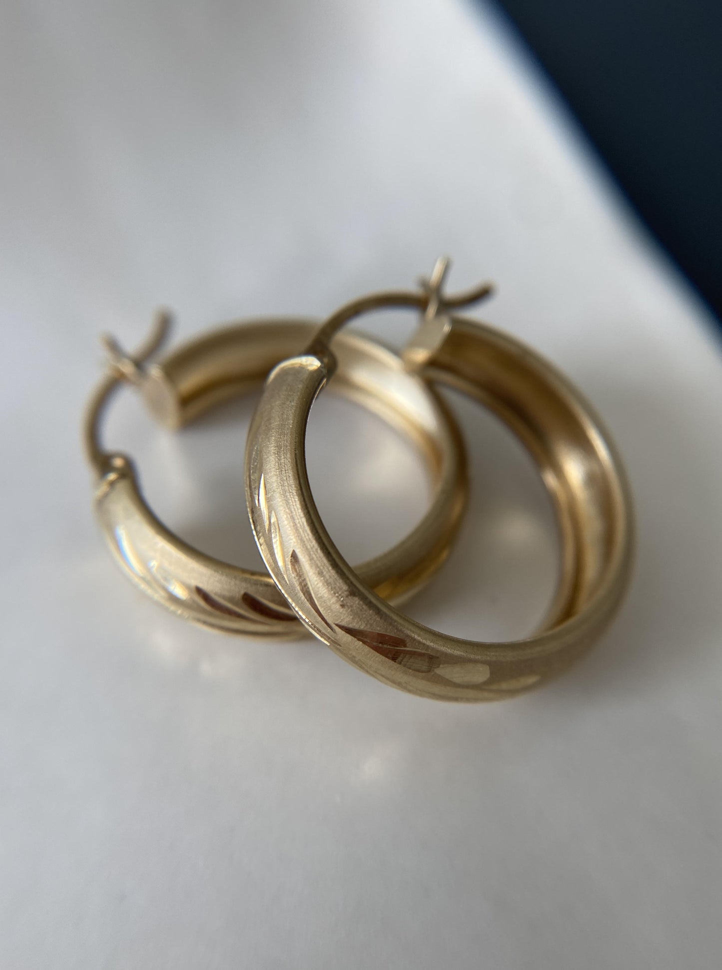 Firework Diamond Cut Hoops