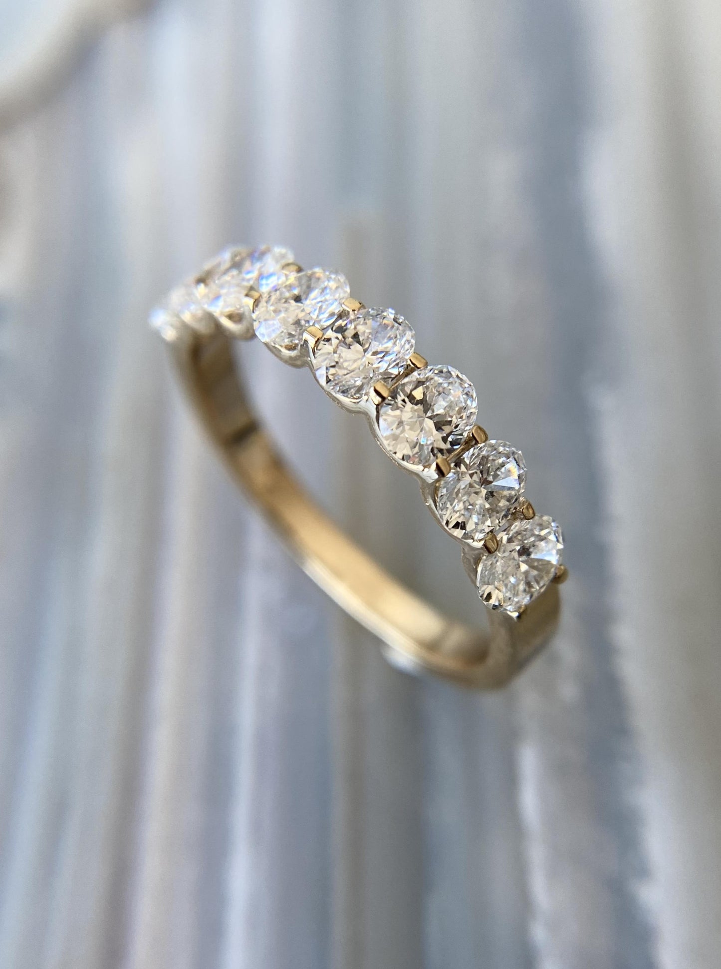Oval Lab Diamond Band