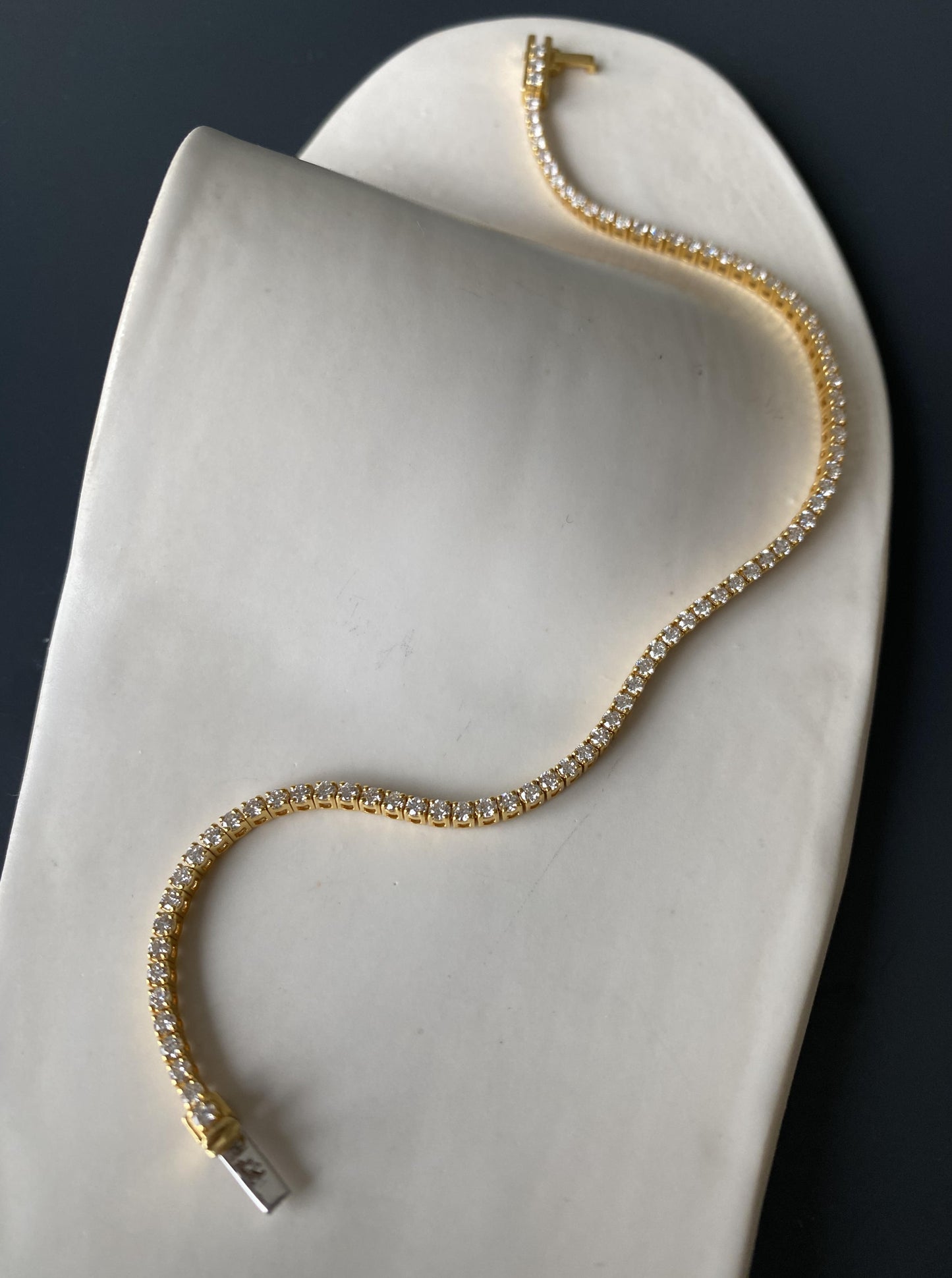 Lab Tennis Diamond Bracelets (yellow gold)