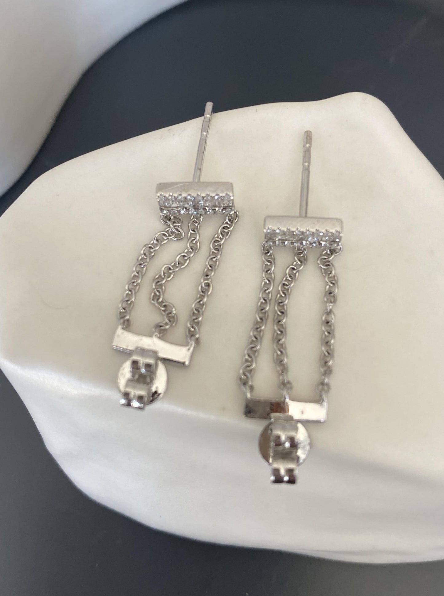 Triple Drop Diamond Earrings