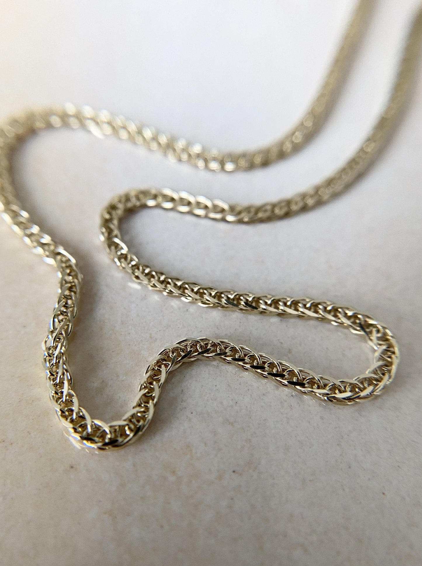 14K Box Wheat Chain