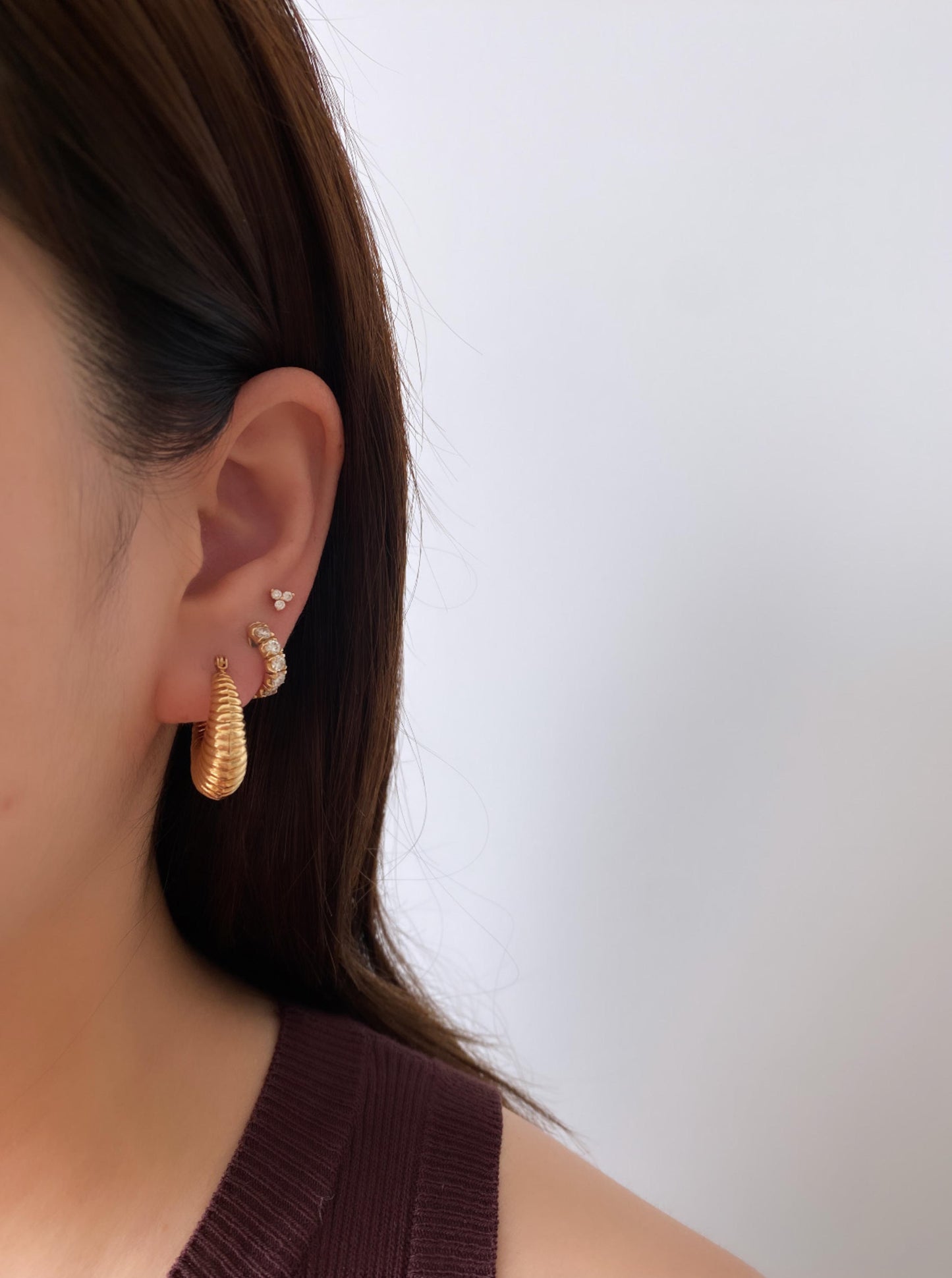 Puffy Croissant Hoops
