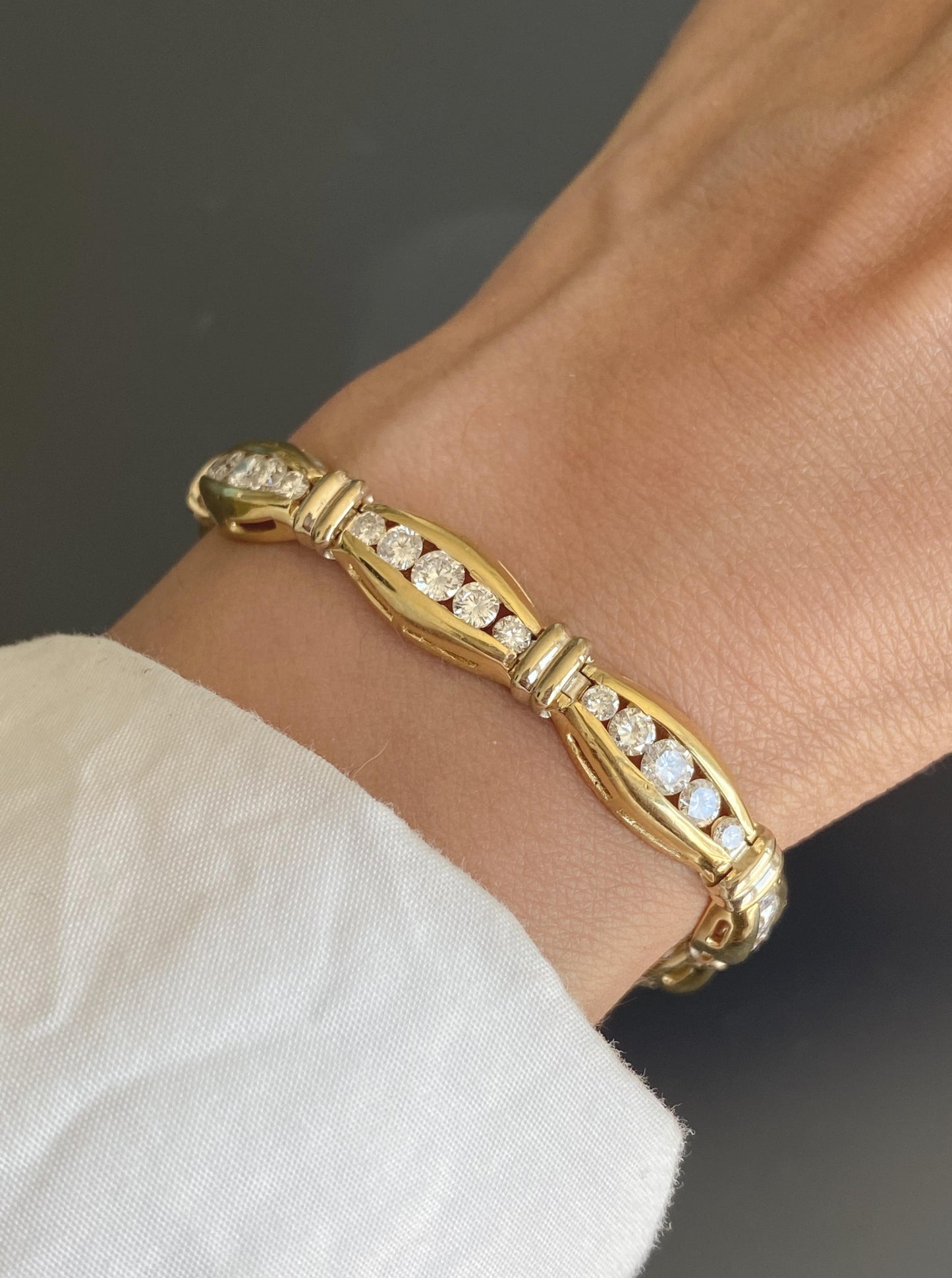 Vintage Channel Diamond Bracelet