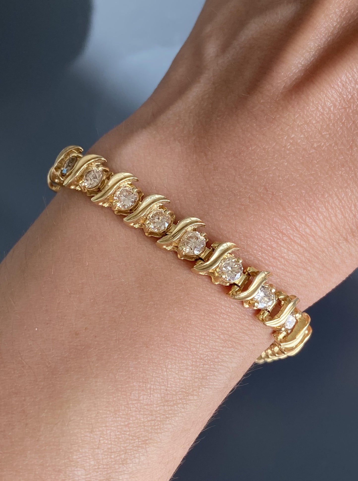Vintage "S" Diamond Bracelet