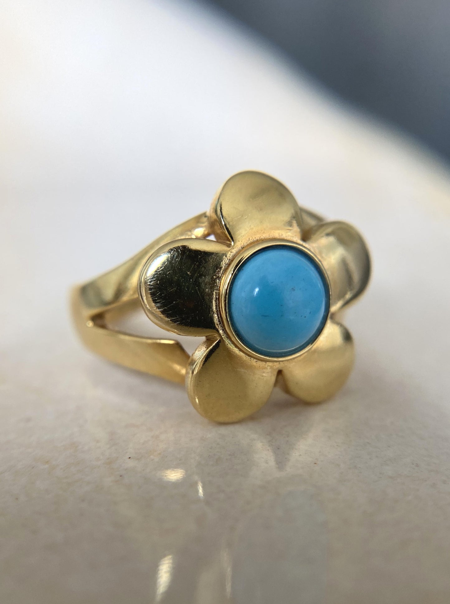 Floral Turquoise Ring