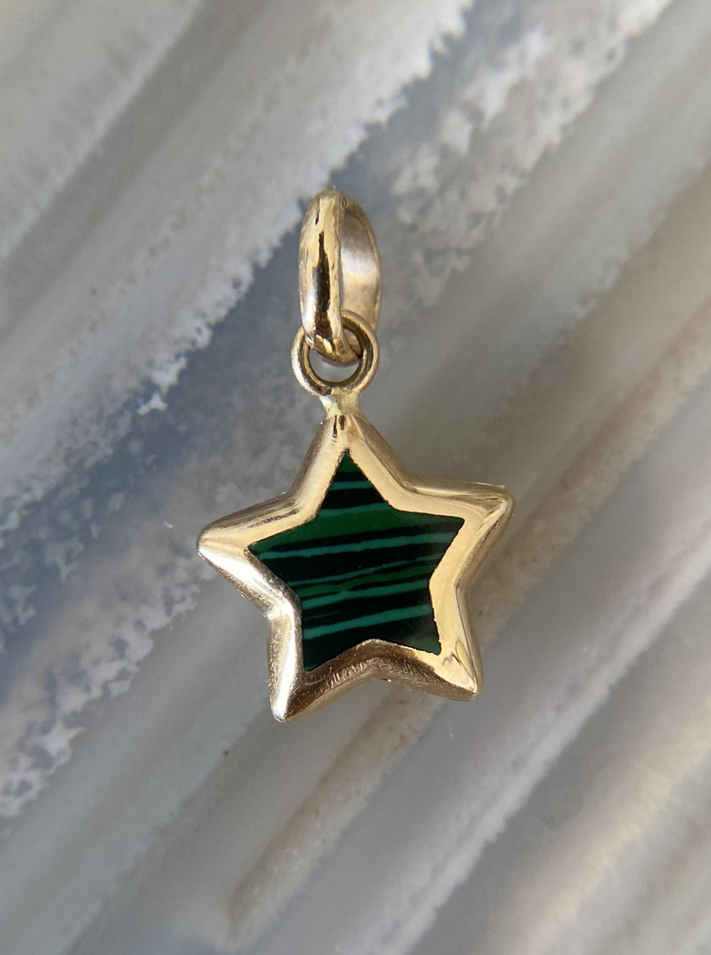 Puffy Malachite Star Charms
