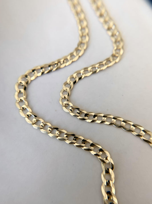 16" Flat Cuban Necklace