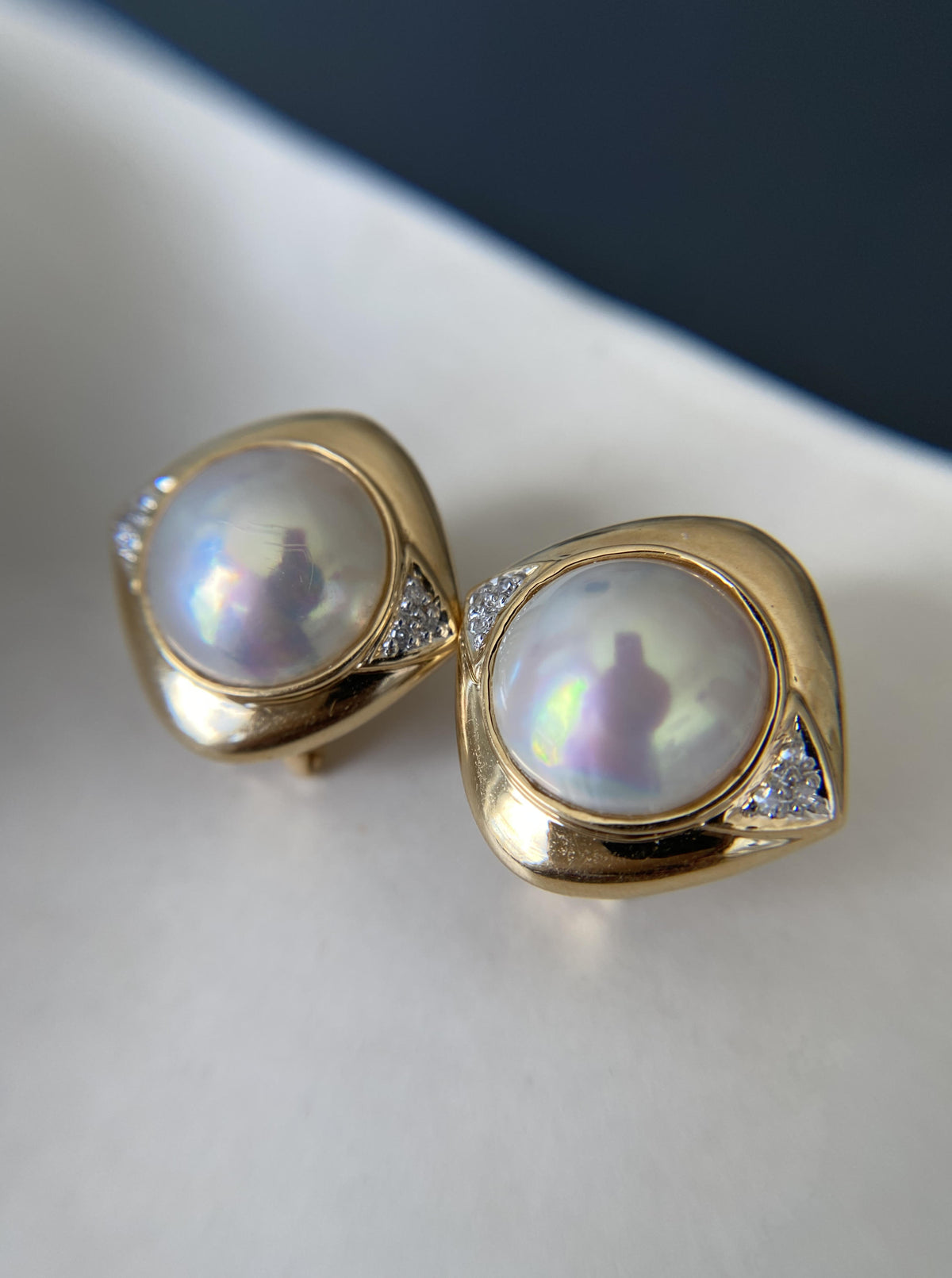 Vintage Mabe Pearl Studs