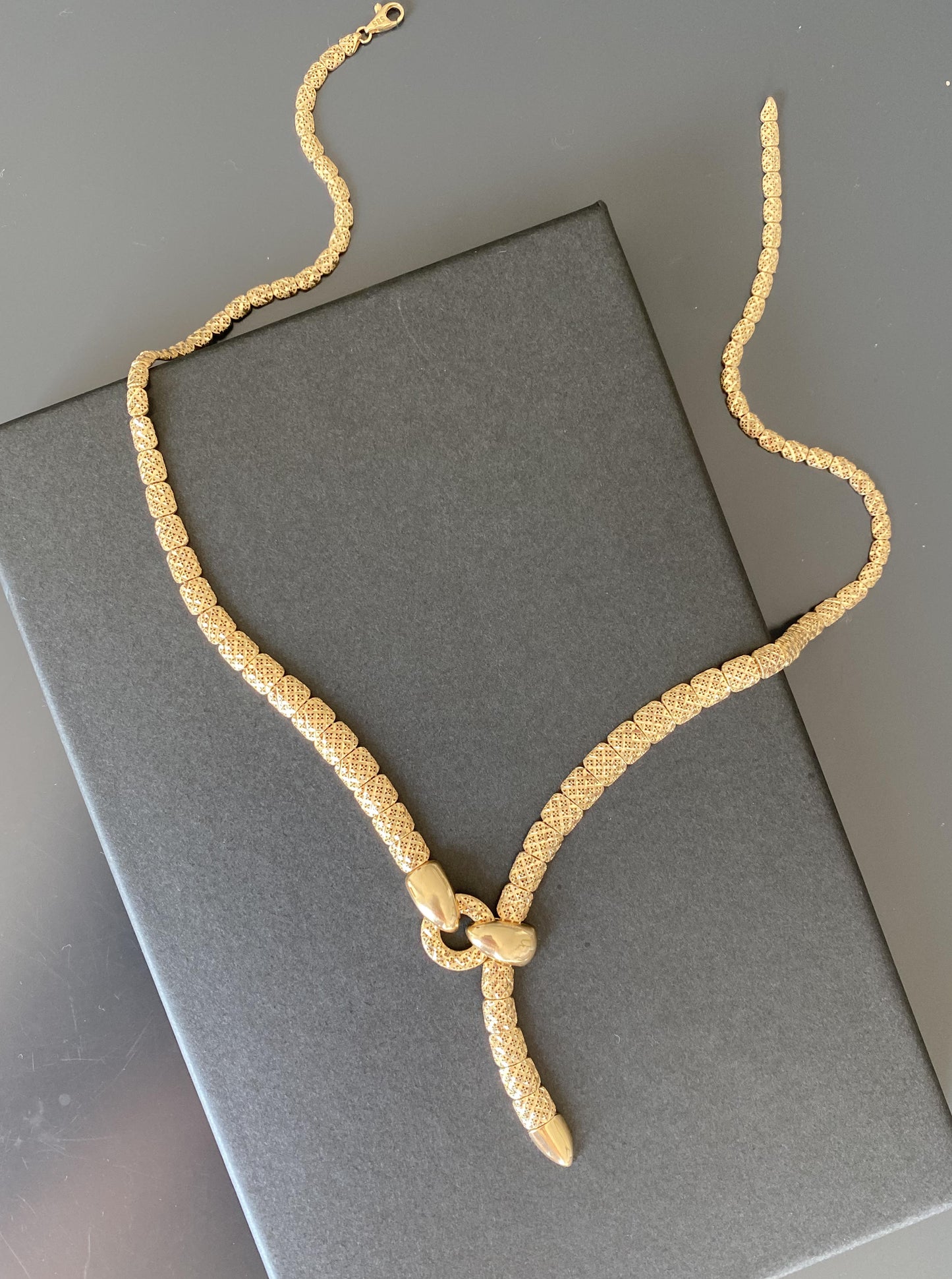 Celestial Cut Lariat Statement Necklace