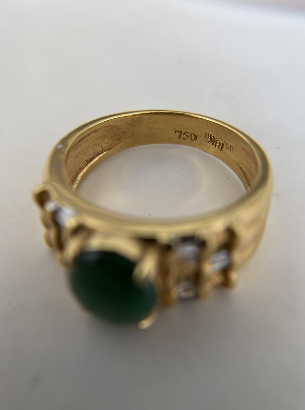 Vintage Jade Woven Diamond Ring