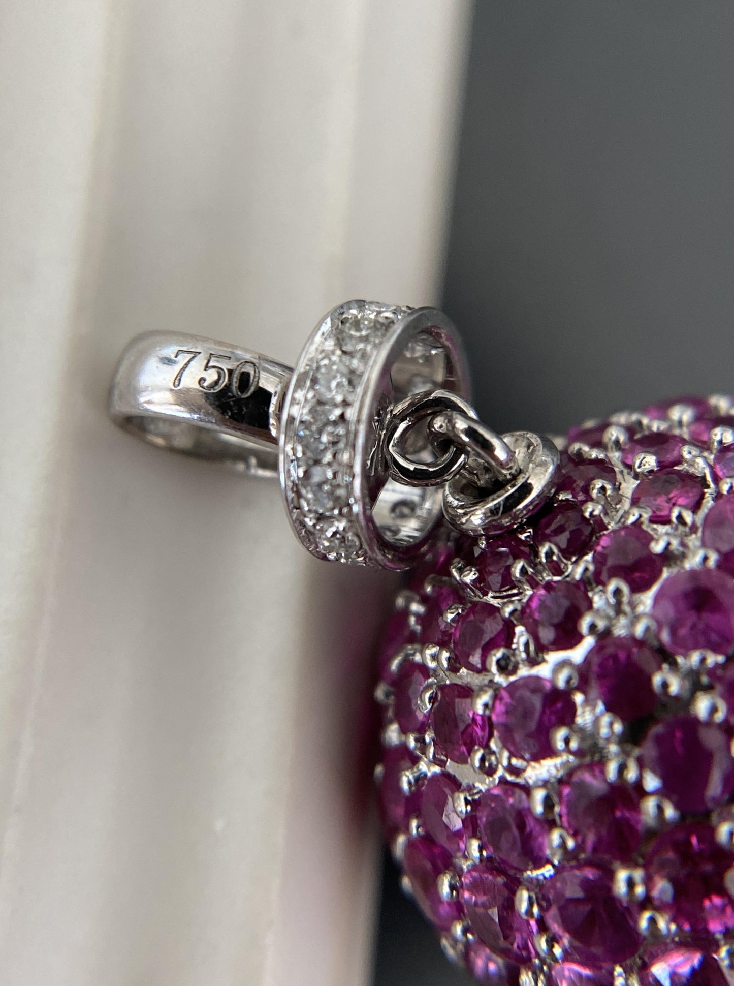Pink Sapphire Disco Ball Pendant