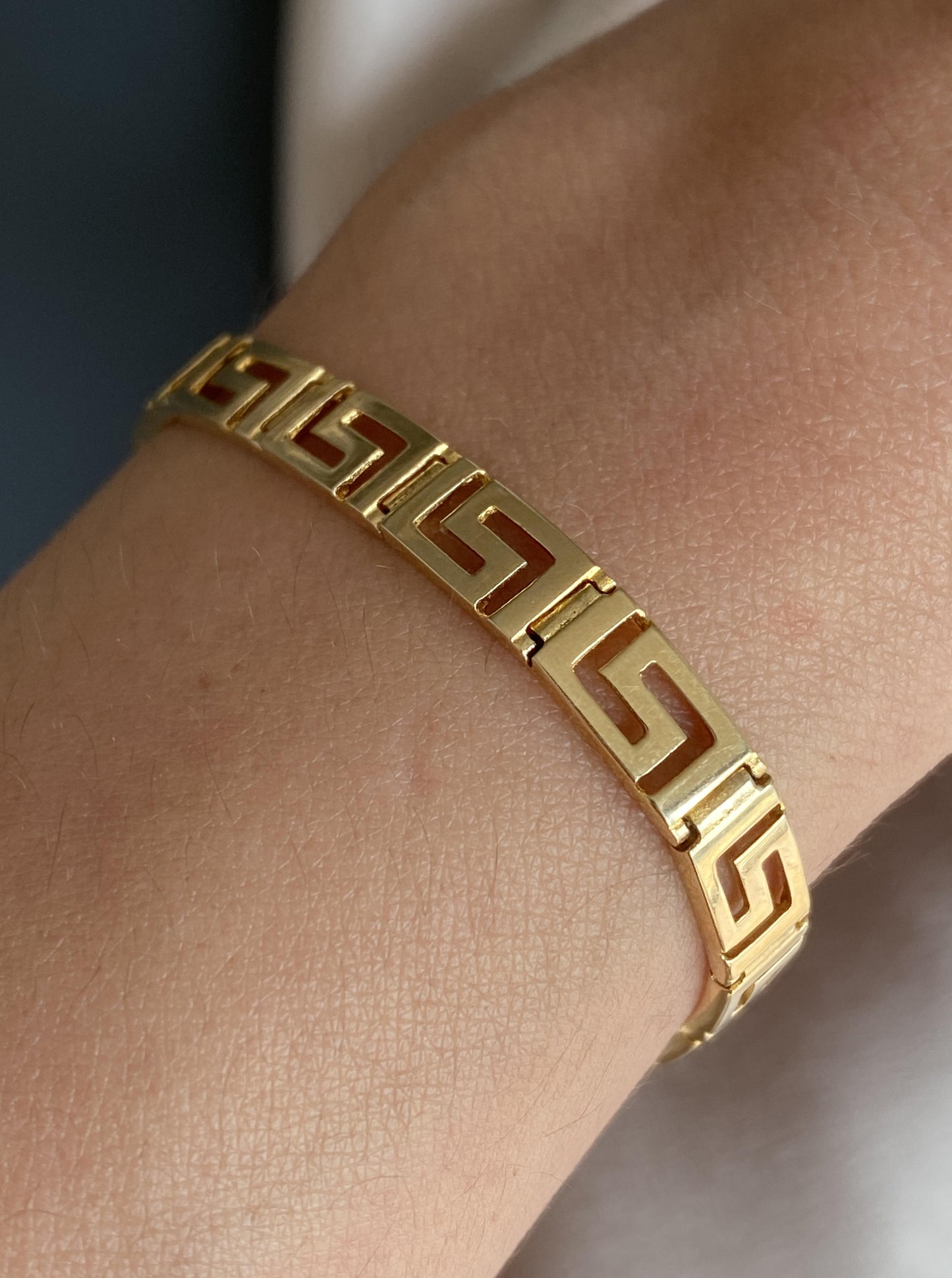 14K Greek Pattern Bracelet