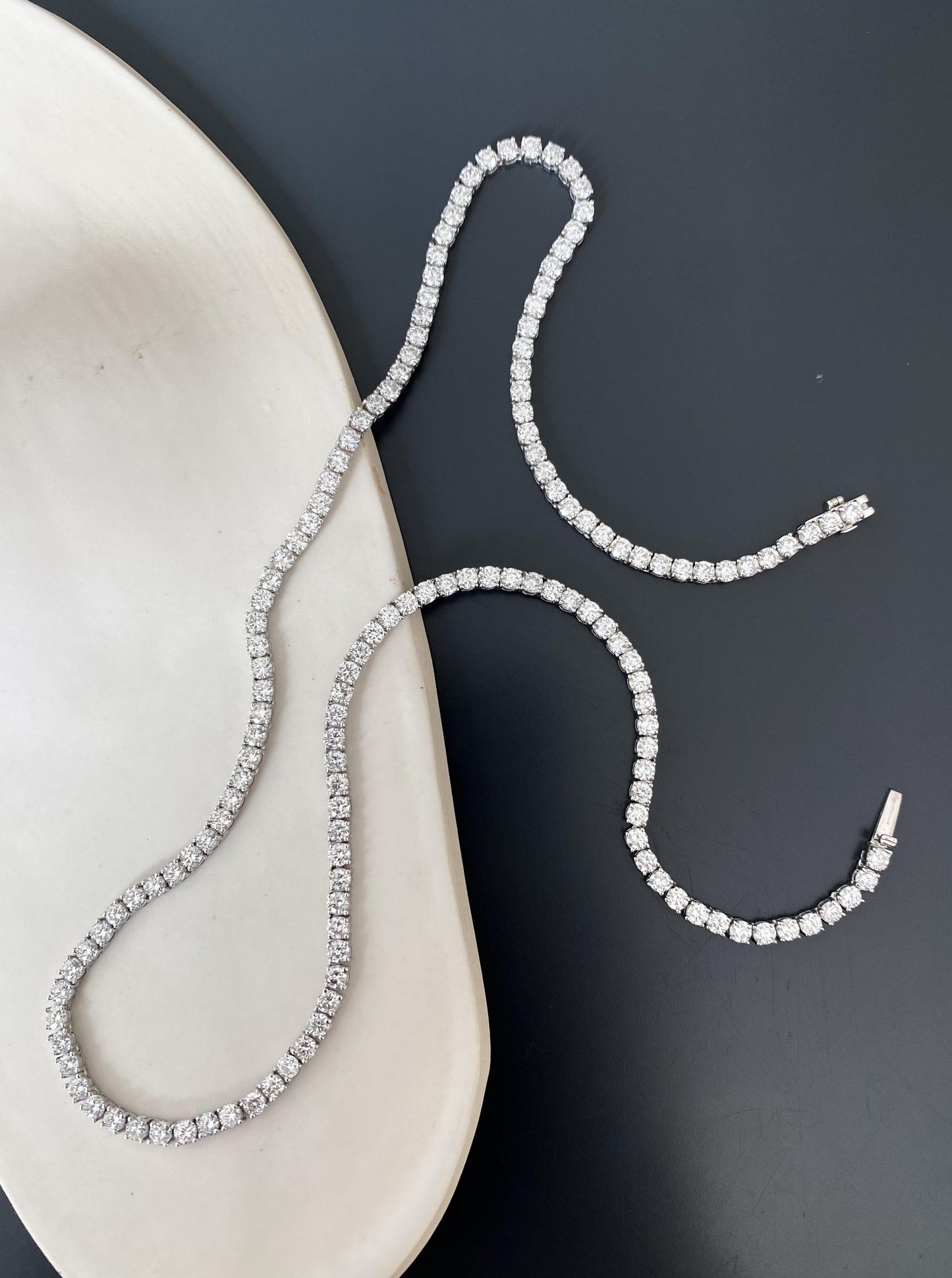 Lab Diamond Tennis Necklace