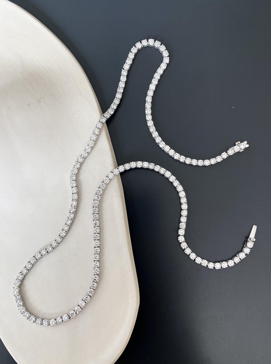 Lab Diamond Tennis Necklace