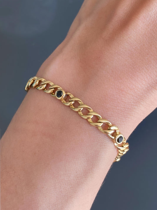 Black Diamond Cuban Bracelet