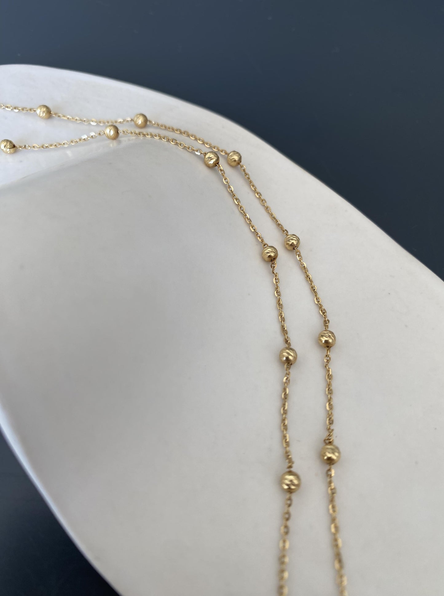14K Beaded Chain