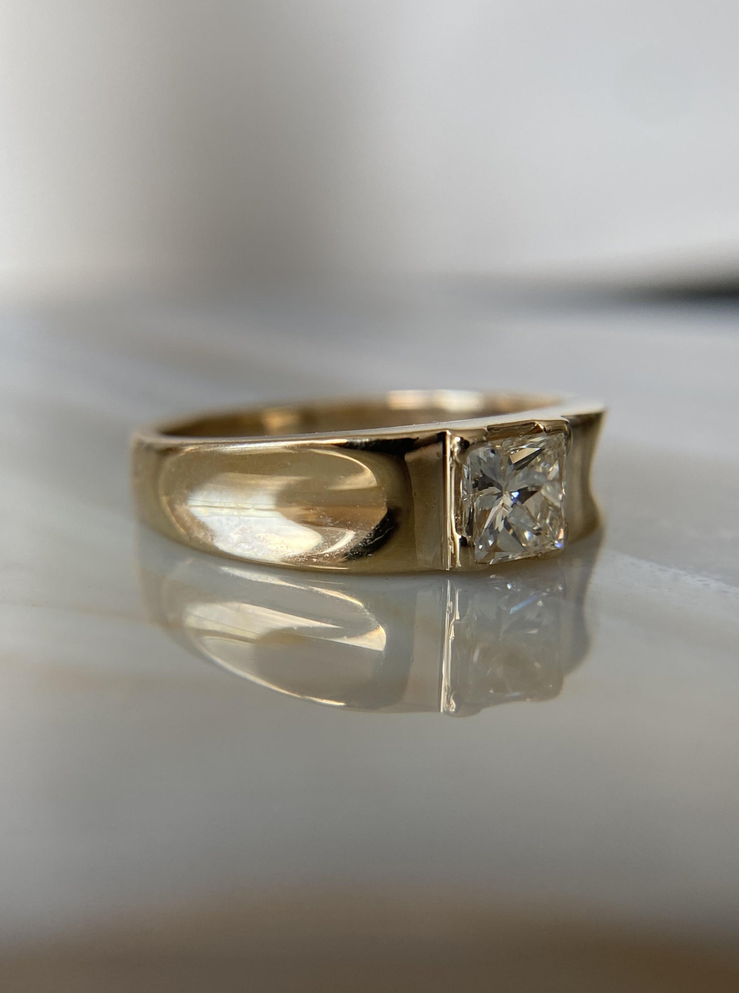 Estate Princess Cut Diamond Band