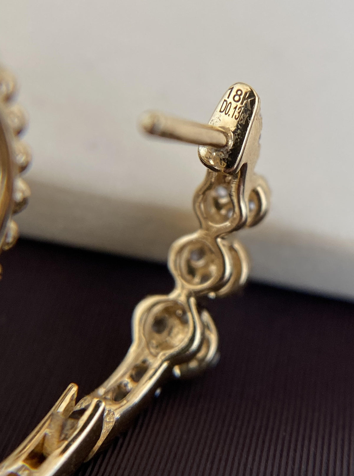 18K Double Diamond Small Hoops